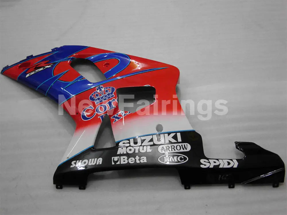 Red and Blue Corona - GSX-R600 01-03 Fairing Kit