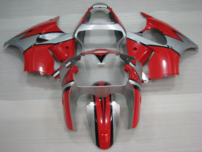 Red and Silver Factory Style - NINJA ZX-6R 00-02 Fairing