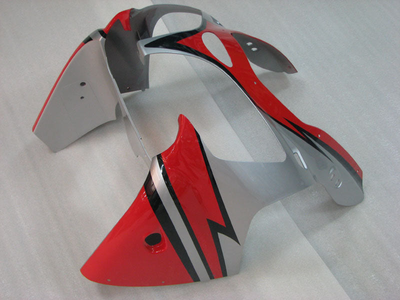 Red and Silver Factory Style - NINJA ZX-6R 00-02 Fairing