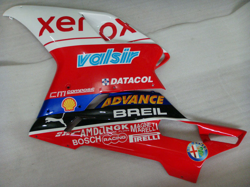 Red and White Black Xerox - Ducati 1098 07-11 Fairing Kit