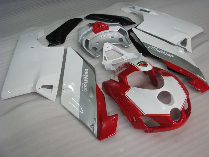 Red and White Factory Style - Ducati 999 05-06 Fairing Kit