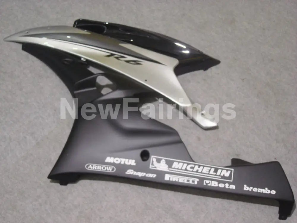 Silver and Black Matte Black Factory Style - YZF-R6 06-07 Fairing Kit Vehicles & Parts > Vehicle Parts & Accessories >