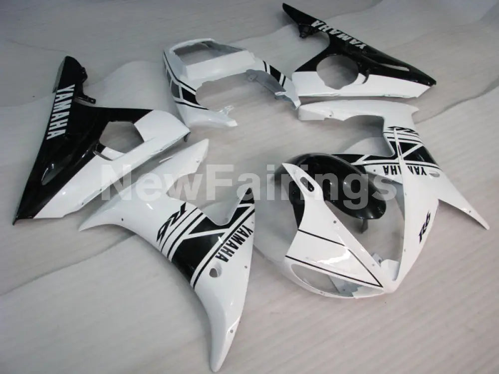 White and Black Factory Style - YZF-R6 03-04 Fairing Kit Vehicles & Parts > Vehicle Parts & Accessories > Motor Vehicle
