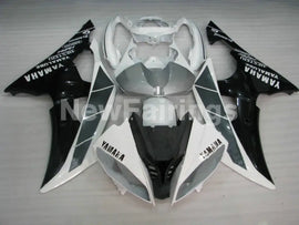 White and Black Silver Factory Style - YZF-R6 08-16 Fairing Kit Vehicles & Parts > Vehicle Parts & Accessories > Motor