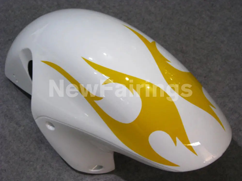 White and Yellow Flame - GSX1300R Hayabusa 08-20 Fairing