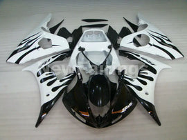 White and Black Flame - YZF-R6 03-04 Fairing Kit Vehicles & Parts > Vehicle Parts & Accessories > Motor Vehicle Parts >