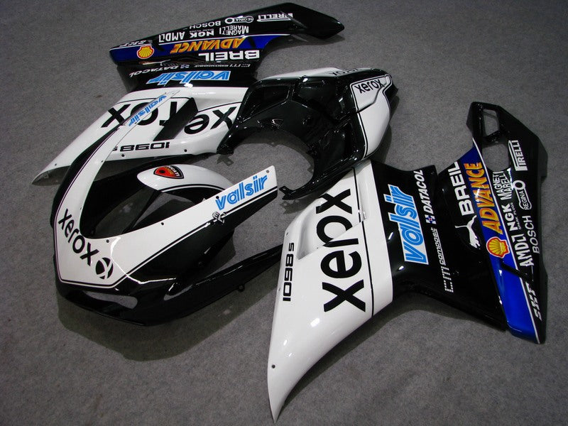 White and Black Xerox - Ducati 848/1098/1198 07-11 Fairing