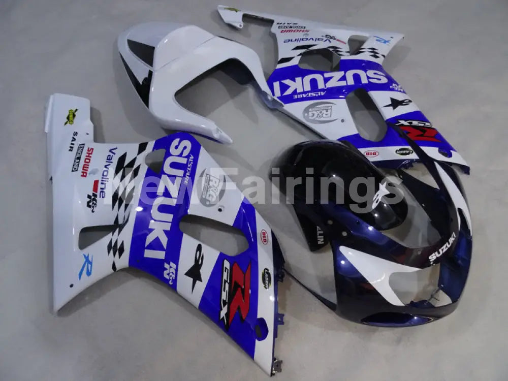 White and Blue Black MOTUL - GSX-R600 01-03 Fairing Kit