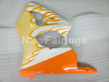 Load image into Gallery viewer, White and Orange Flame NINJA ZX 6R 00 02 Fairing Kit