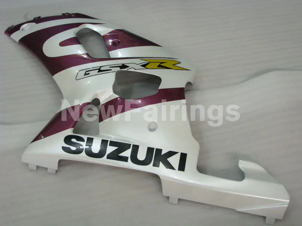 White and Purple Red Factory Style - GSX-R600 01-03 Fairing Kit