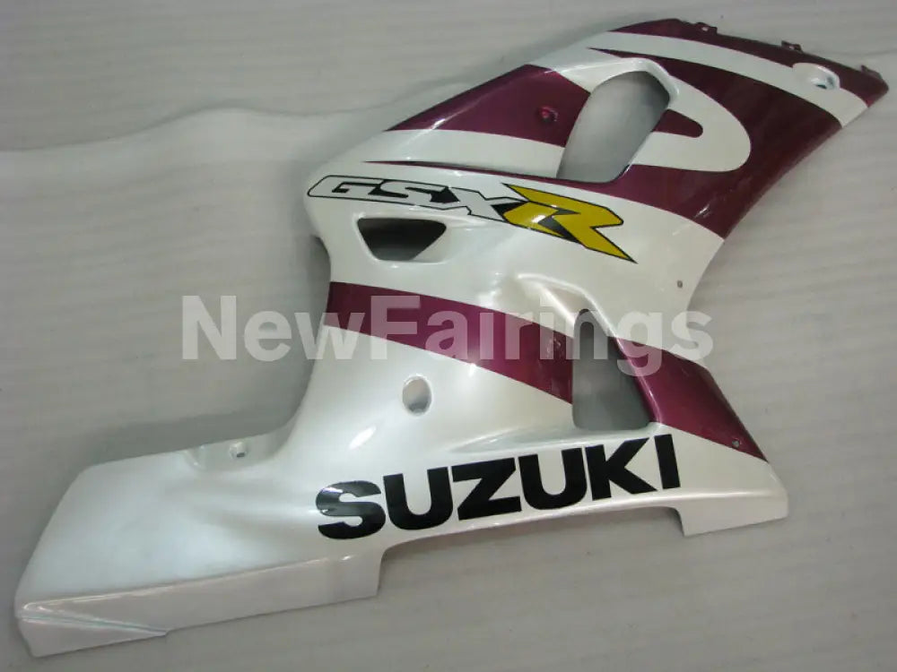 White and Purple Red Factory Style - GSX-R600 01-03 Fairing Kit