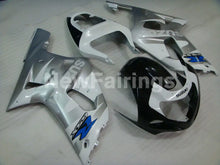 Load image into Gallery viewer, White and Silver Black Factory Style - GSX-R600 01-03 Fairing Kit