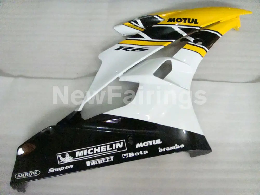 Yellow and White Black Factory Style - YZF-R6 06-07 Fairing Kit Vehicles & Parts > Vehicle Parts & Accessories > Motor
